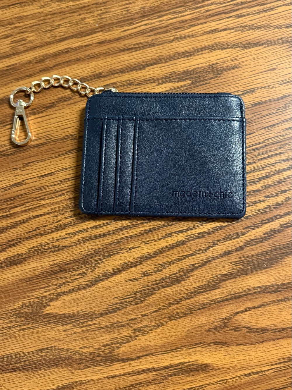 Modern+ Chic Navy Card Case with Key Chain
